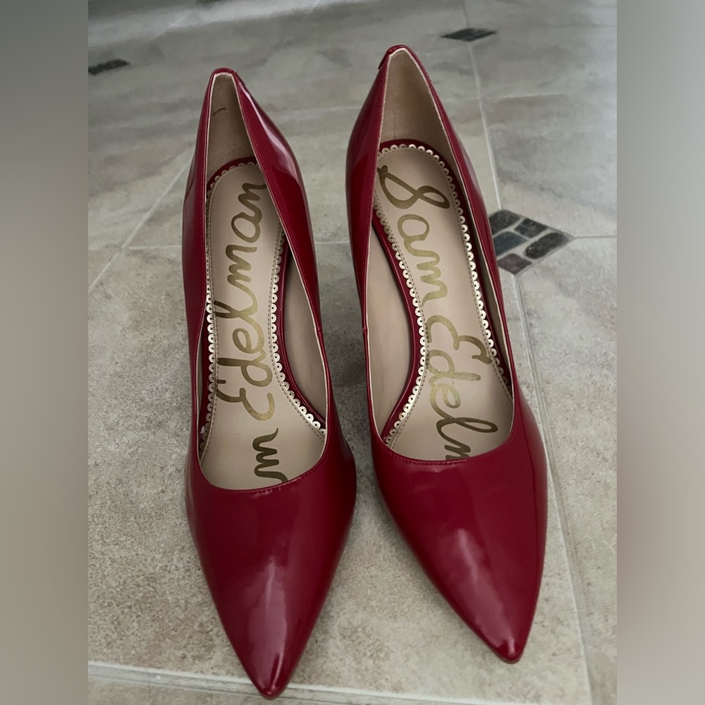 Sam Edelman Red High-Heeled Pumps